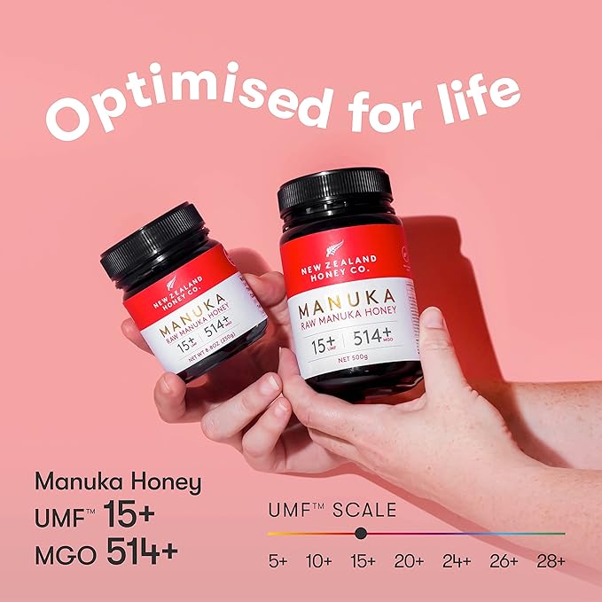 Miel de Manuka MGO 514+ / UMF 15+ de New Zealand Honey Co. | Actif et brut | Fabriqué en Nouvelle-Zélande | 250g — Maroship